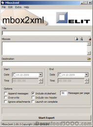 Mbox2xml screenshot